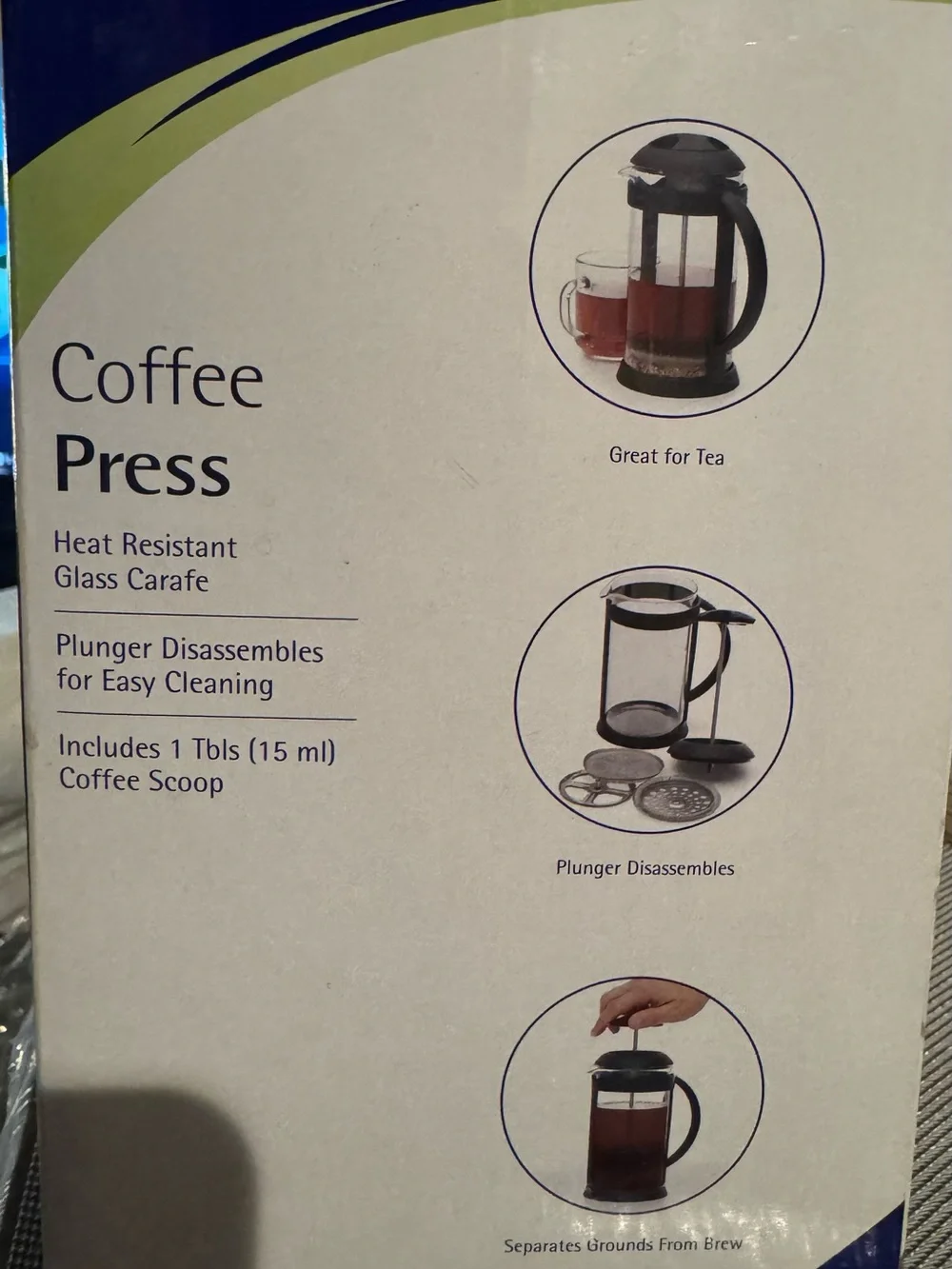 Black French Press Coffee Maker - 32 oz
